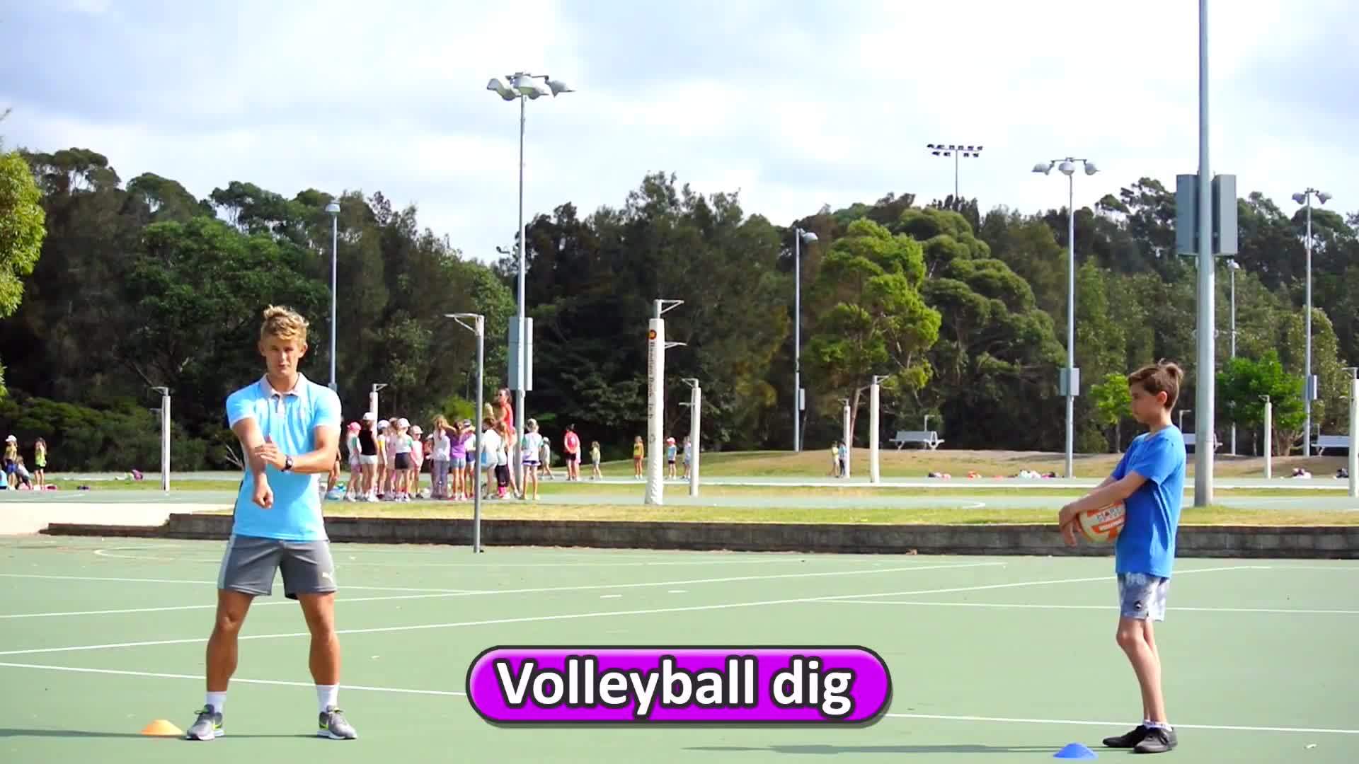 Pairs: Digging/passing (grade 3-6) | Teach Volleyball Skills